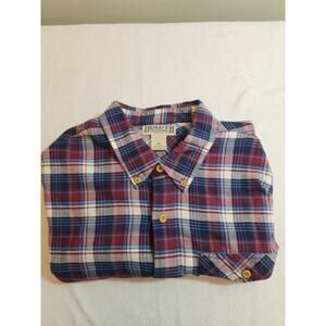 Duluth Trading Shirt Mens XL Purple Plaid Long Sleeve Outdoors Gorpcore Preppy